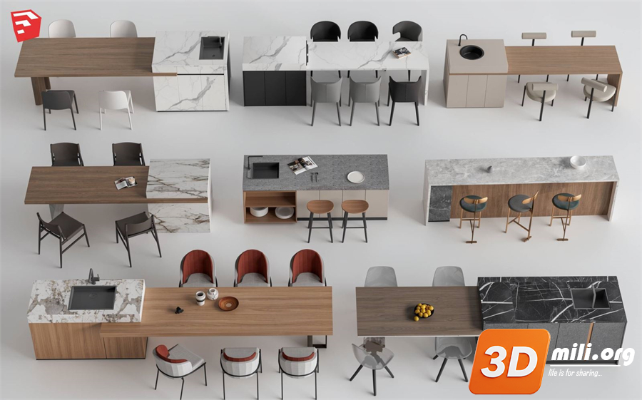 Kitchen island Skp Files